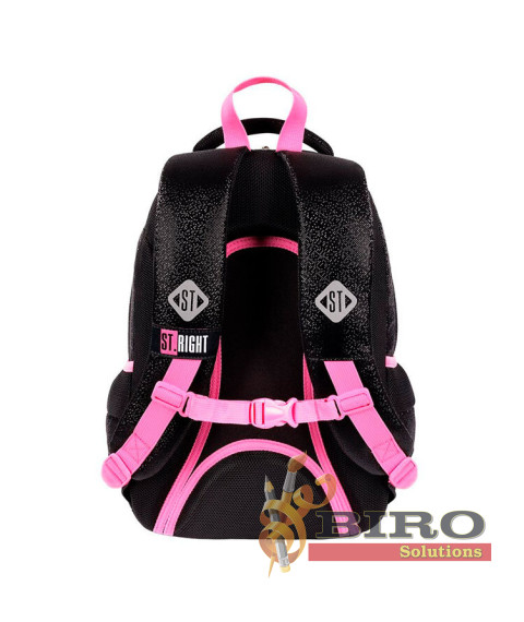 Ghiozdan Prescolari Ergonomic Impermeabil Colectia St.Right - Black Glitter BP26 39x27x17cm